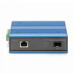 Digitus pretvornik FO-UTP PoE 10/100/1000 SFP prazen industrijski DIN