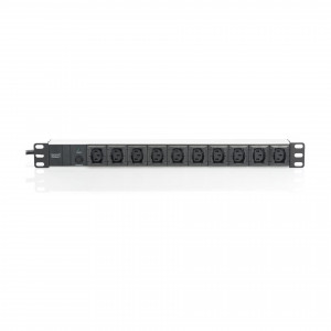 Digitus razdelilec rack 10xEuro C13 ALU UPS črno/siv DN-95404