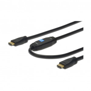 HDMI kabel z ojačevalcem 30m Digitus črn