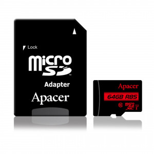 APACER microSD XC   64GB spominska kart. UHS-I U1 R85 Class 10 AP64GMCSX10U5-R