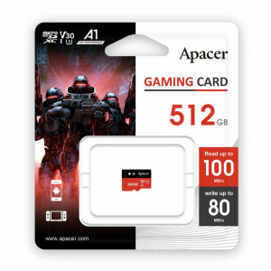 APACER microSD XC  512GB spominska kart. Class 30 Gaming AP512GMCSX10U7-RAGC