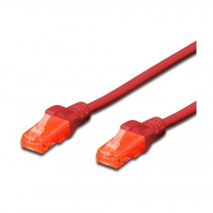 Digitus patch UTP CAT.6  3m rdeč
