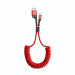 Kabel Apple USB/Lightning 1m 2A spiralni rdeč Baseus