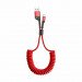 Kabel Apple USB/Lightning 1m 2A spiralni rdeč Baseus
